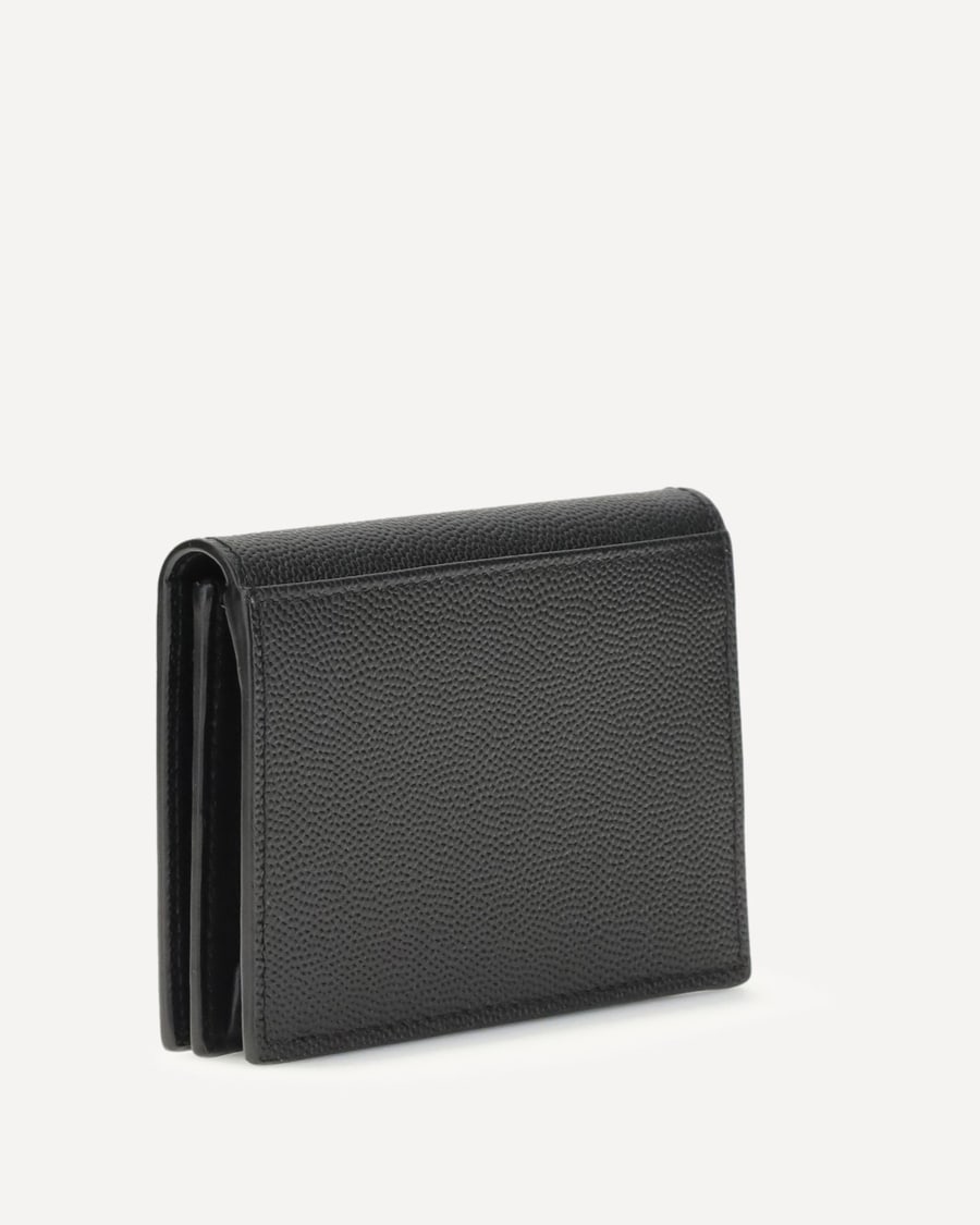 Saint Laurent Grain de poudre leather business Card Holder, view 2