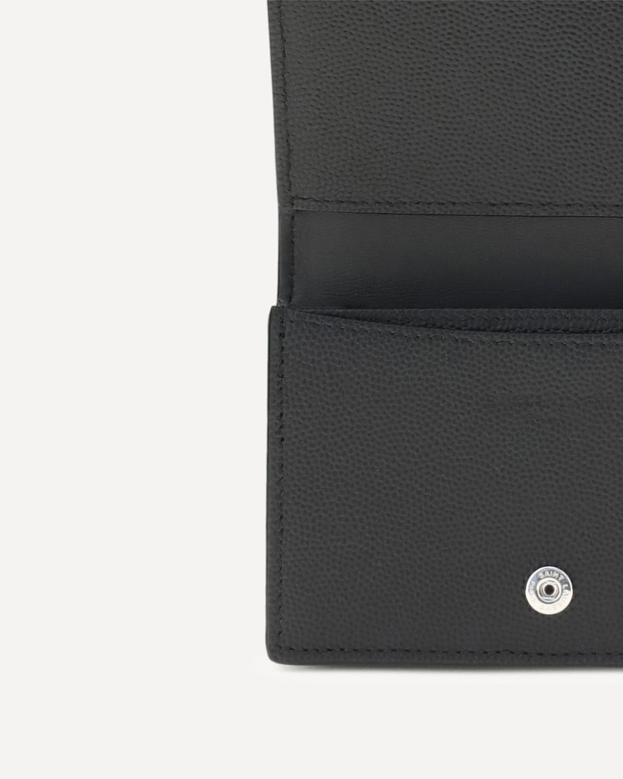 Saint Laurent Grain de poudre leather business Card Holder, view 5