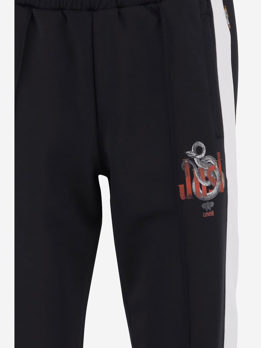 JUST CAVALLI PANTALONI TUTA in nylon stretch, view 3