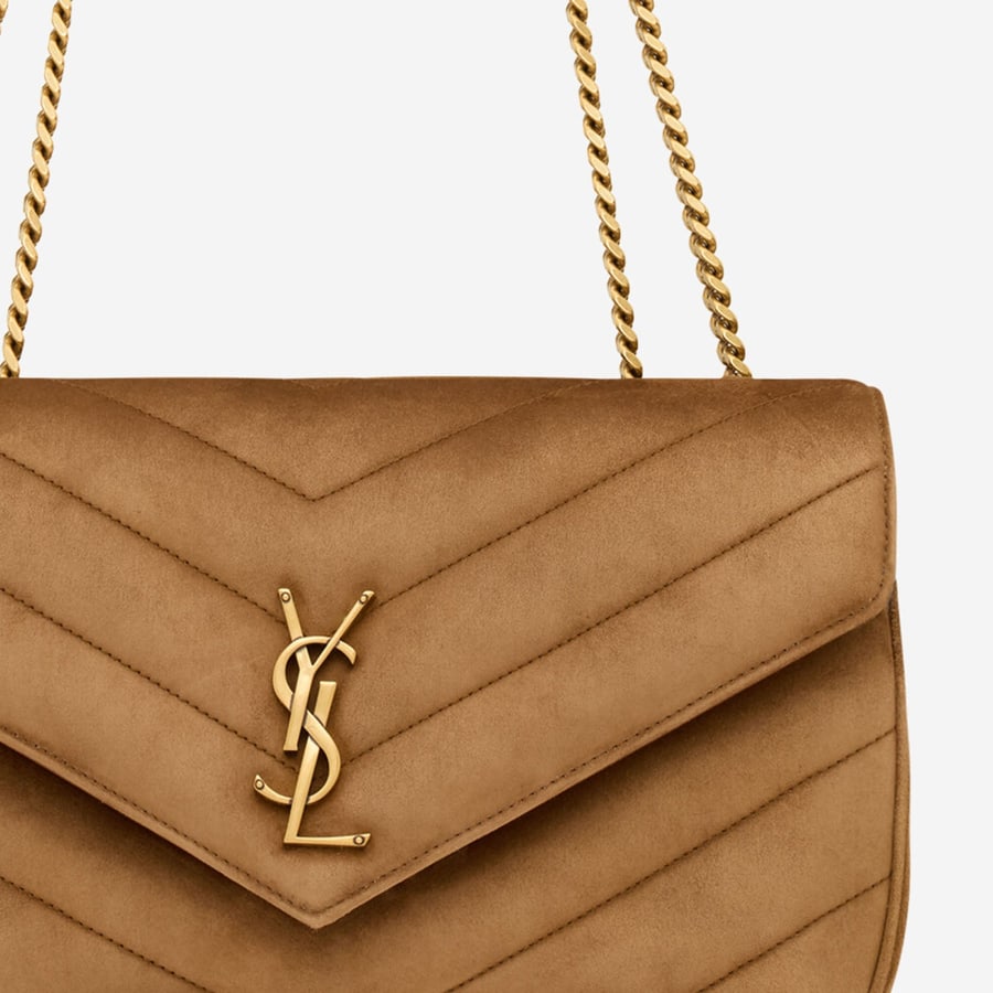 Saint Laurent Borsa LOULOU media in suede, view 4