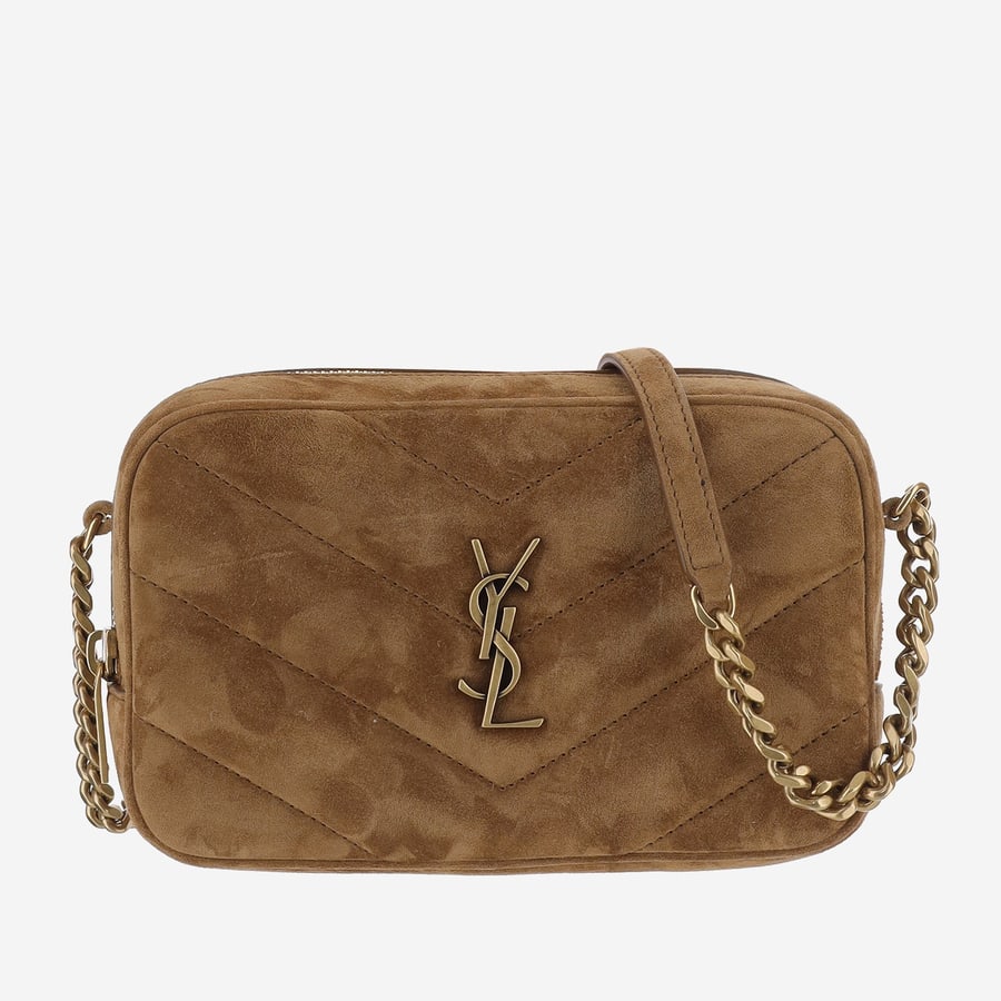 Saint Laurent BORSA A TRASCOLLA IN SUEDE CON LOGO