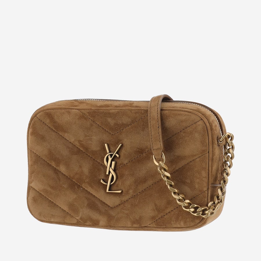 Saint Laurent BORSA A TRASCOLLA IN SUEDE CON LOGO, view 2