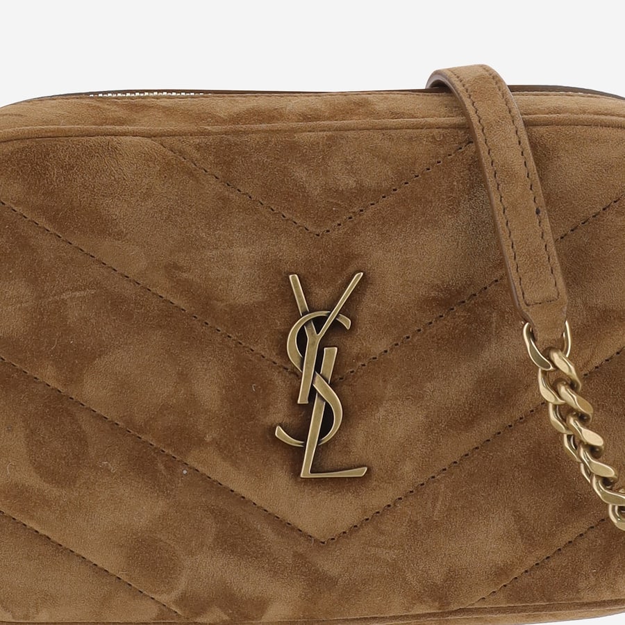 Saint Laurent BORSA A TRASCOLLA IN SUEDE CON LOGO, view 4
