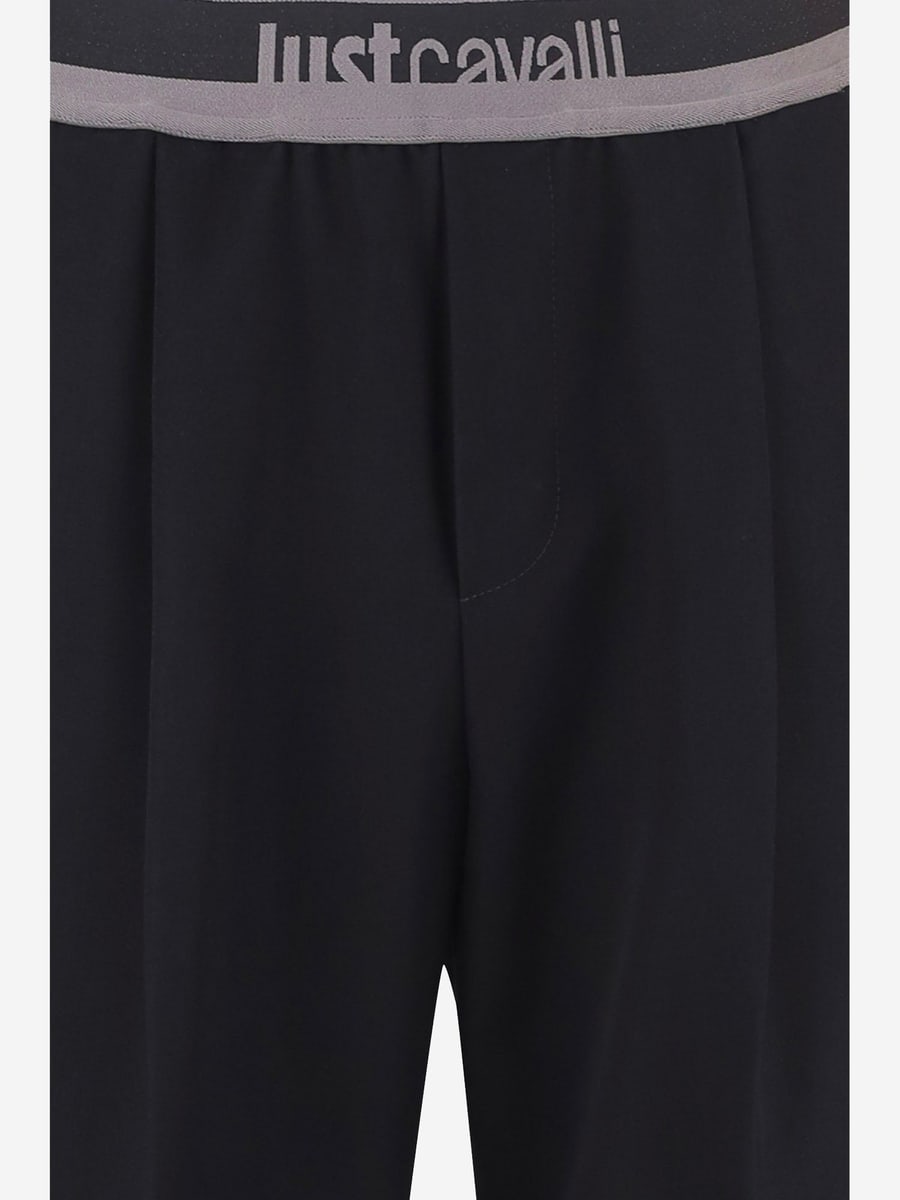 JUST CAVALLI PANTALONI IN MISTO VISCOSA STRETCH, view 3