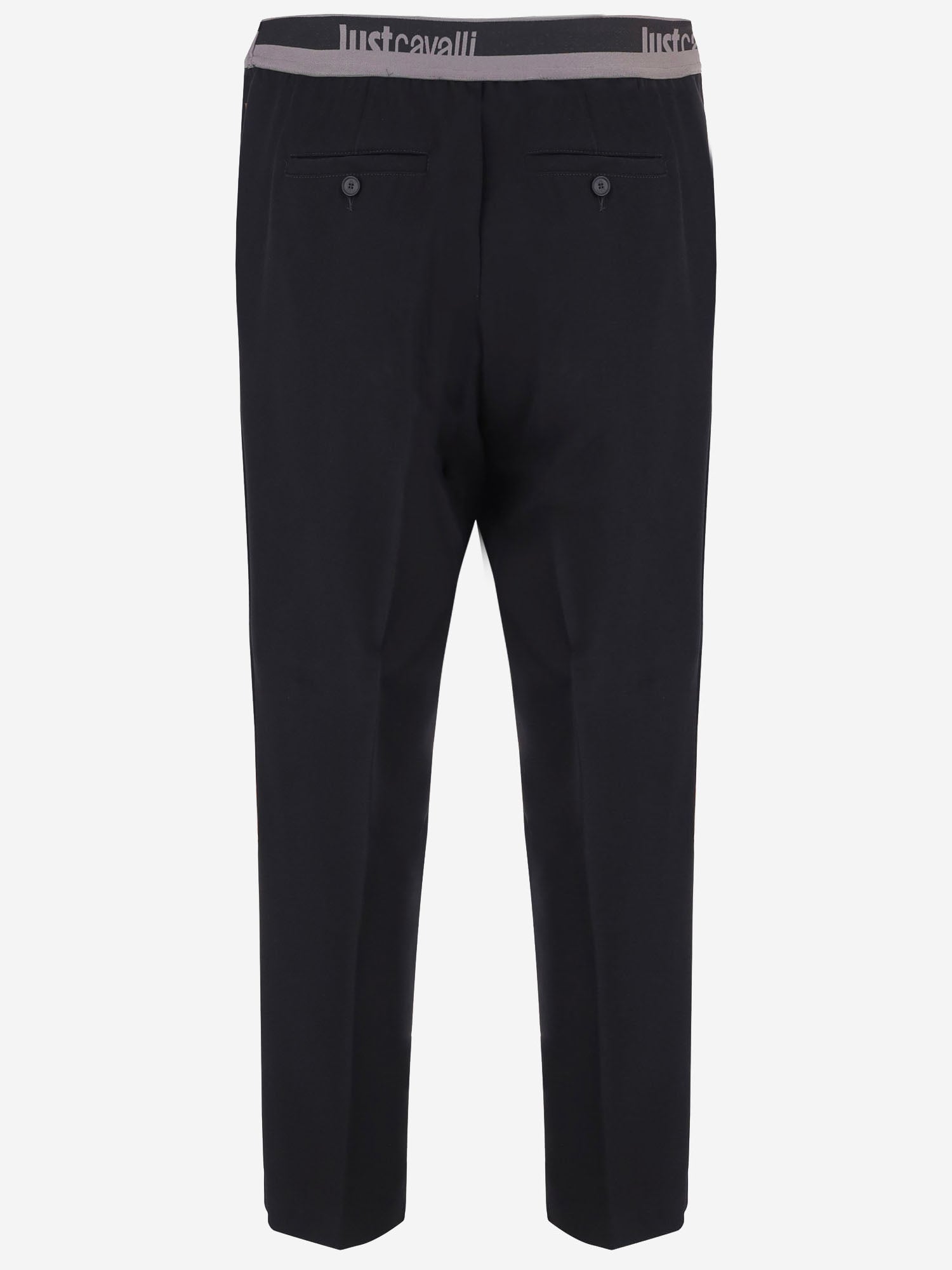 JUST CAVALLI PANTALONI IN MISTO VISCOSA STRETCH, view 2