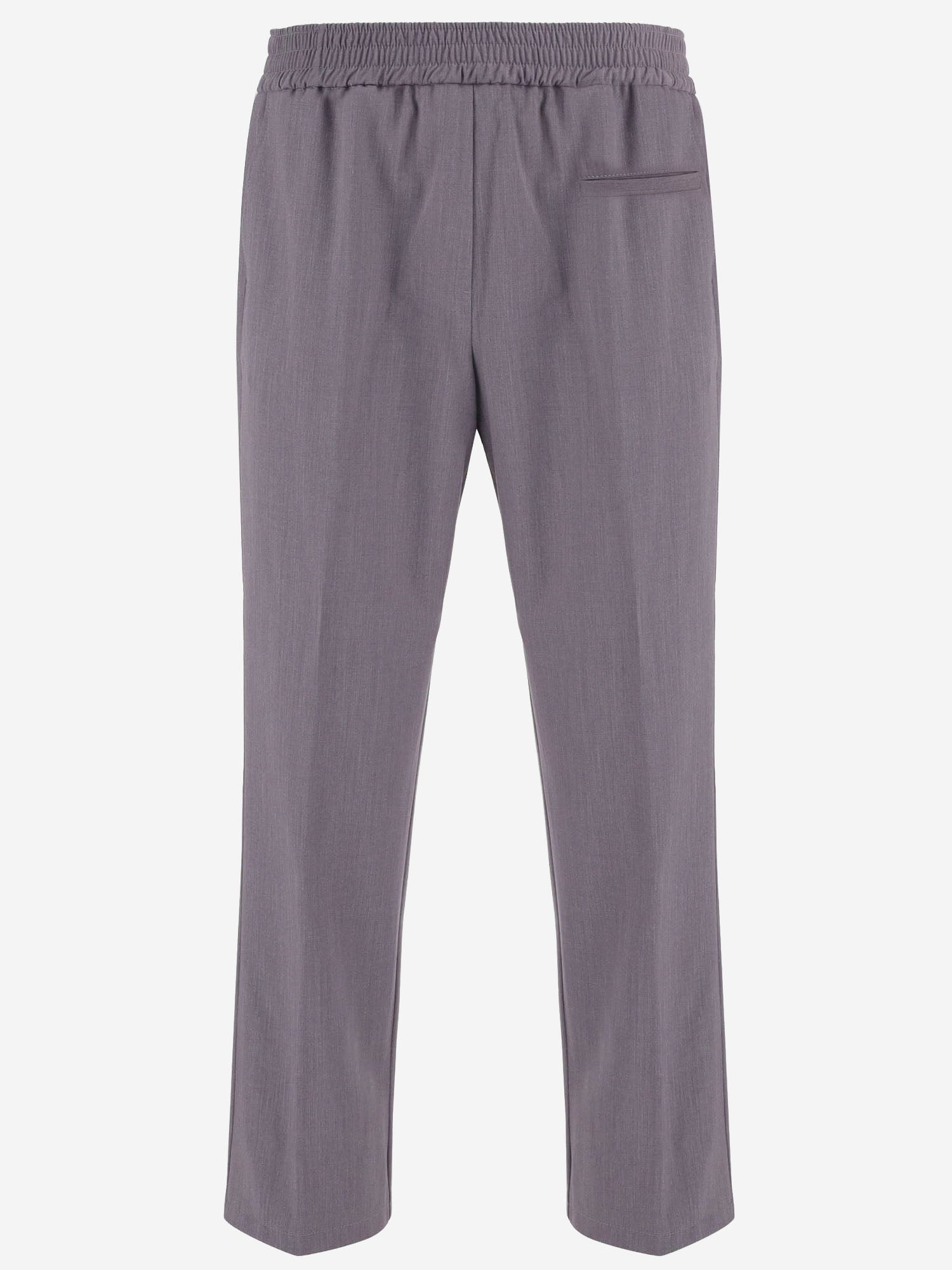 JUST CAVALLI PANTALONI IN MISTO VISCOSA STRETCH CON LOGO, view 2