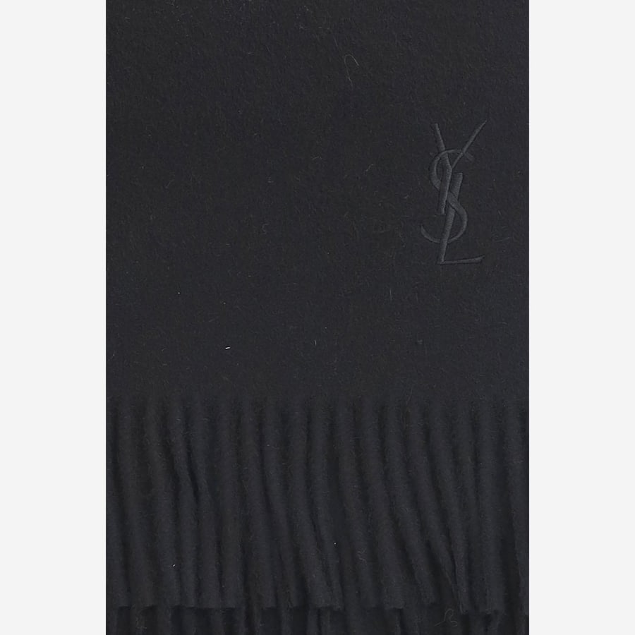 Saint Laurent SCIARPA IN CASHMERE CON LOGO, view 2