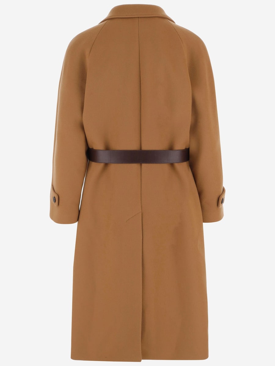 Saint Laurent Cappotto balmacaan in lana, view 2