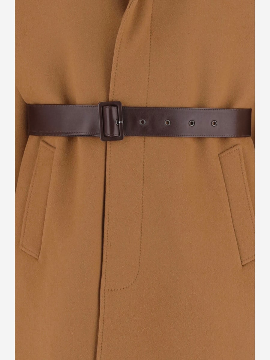 Saint Laurent Cappotto balmacaan in lana, view 3
