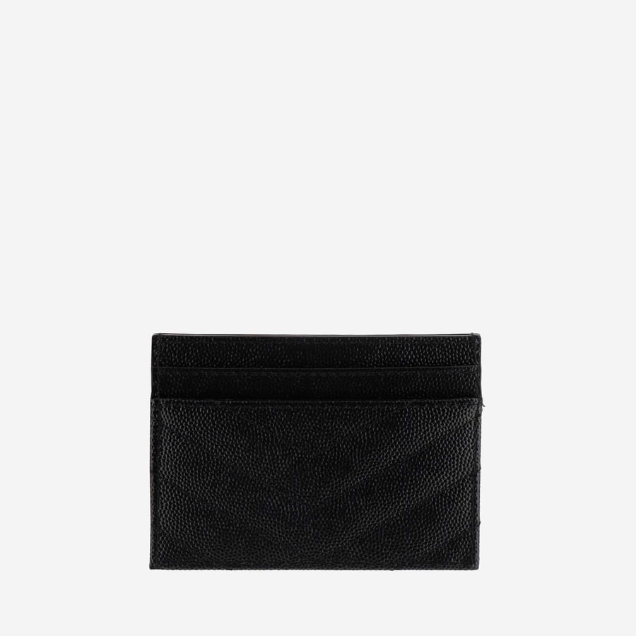 Saint Laurent PORTACARTE CASSANDRE MATELASSÉ IN PELLE, view 2