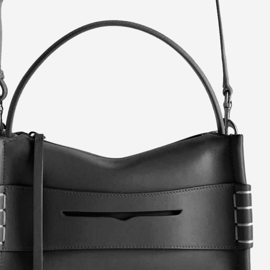 JW Anderson BORSA LOAFER IN PELLE CON LOGO, view 5