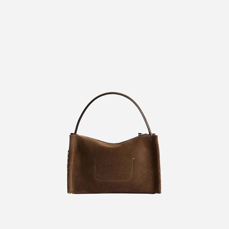 JW Anderson BORSA PICCOLA LOAFER IN PELLE SCAMOSCIATA CON LOGO, view 3