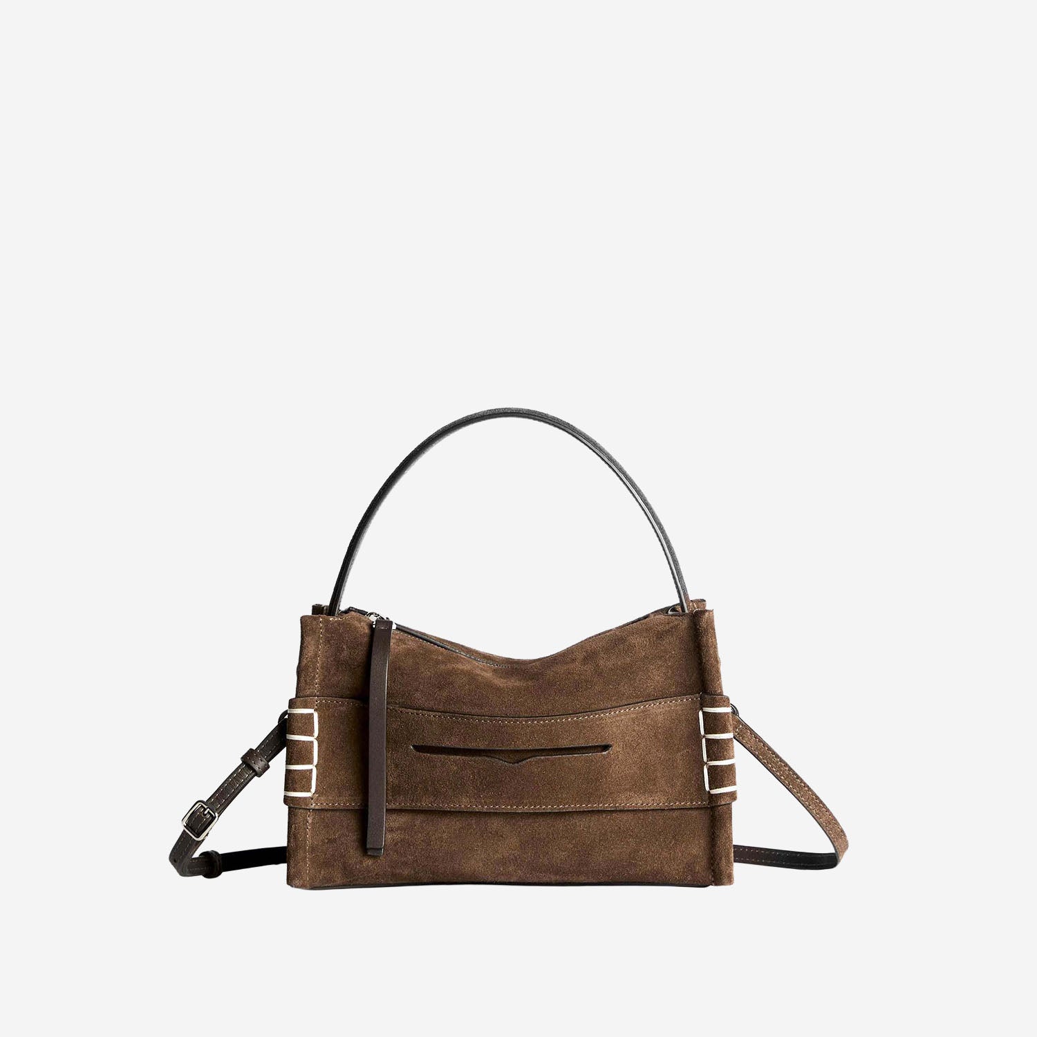 JW Anderson BORSA PICCOLA LOAFER IN PELLE SCAMOSCIATA CON LOGO