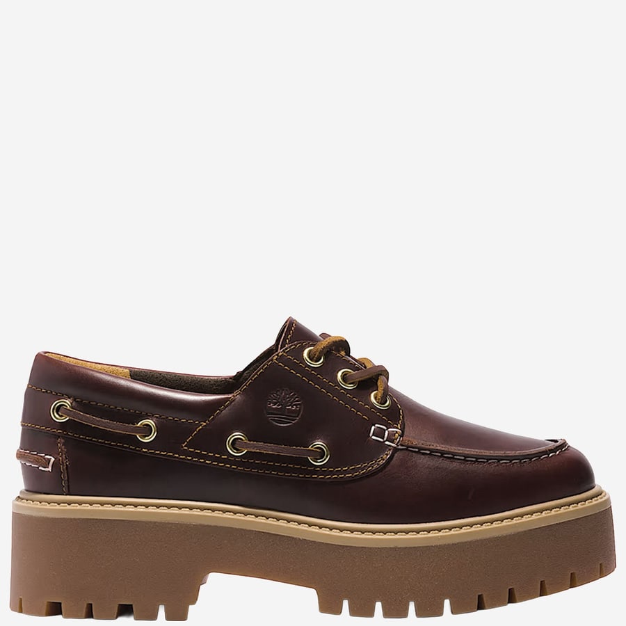 TIMBERLAND Mocassini con Plateau Stone Street in pelle