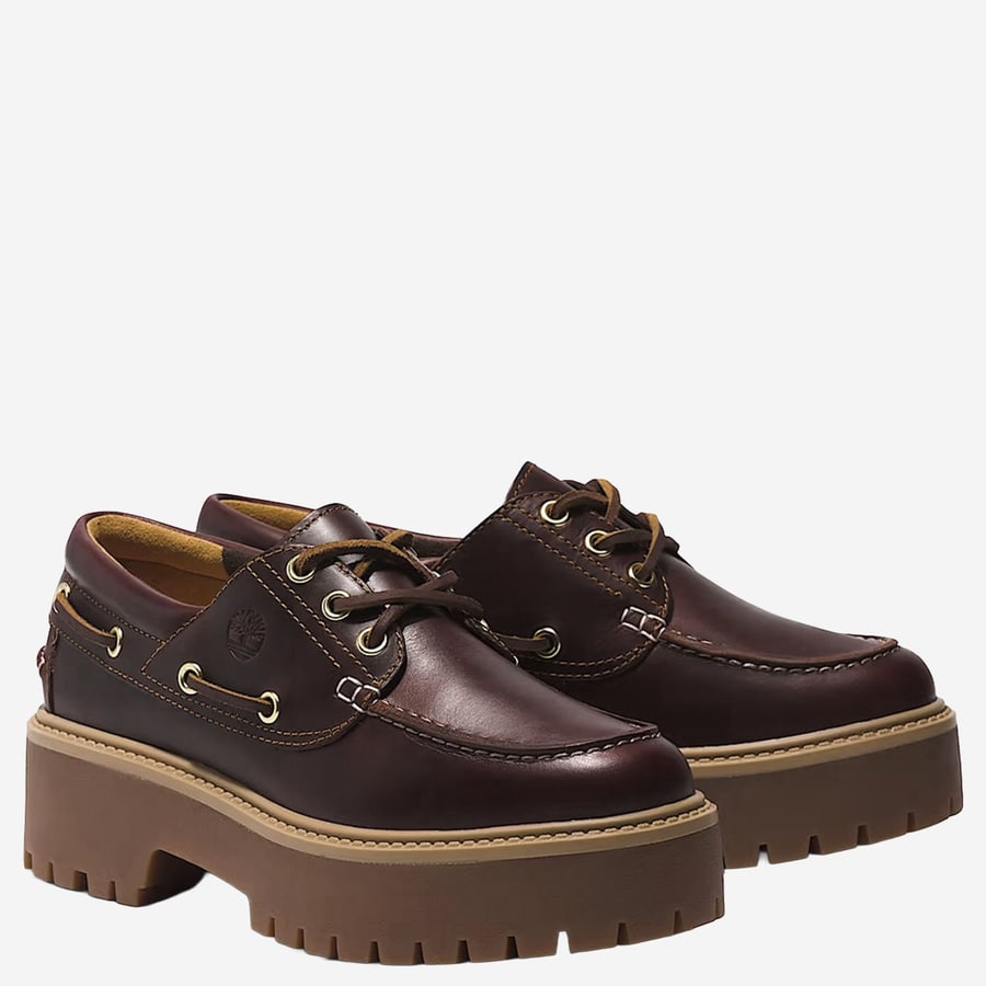 TIMBERLAND Mocassini con Plateau Stone Street in pelle, view 3