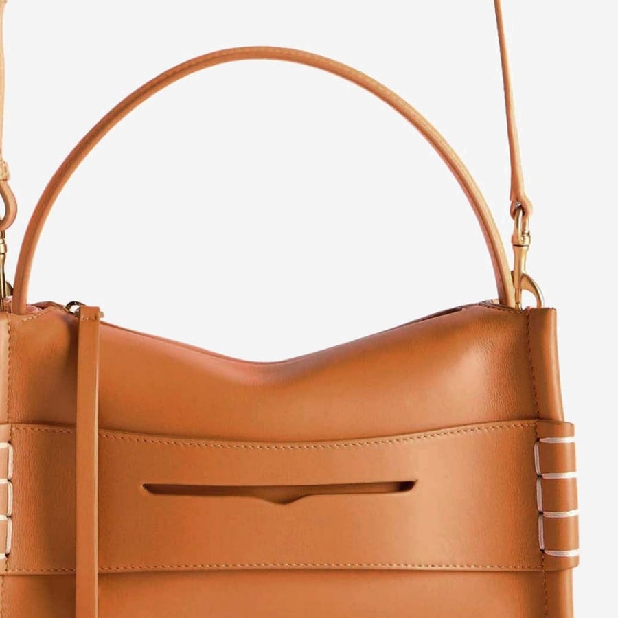 JW Anderson BORSA LOAFER IN PELLE CON LOGO, view 5