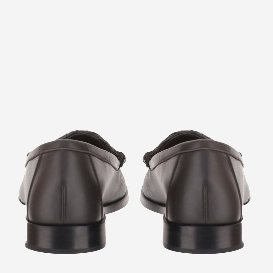 Bottega Veneta MOCASSINI IN NAPPA CON MOTIVO INTRECCIATO, view 4