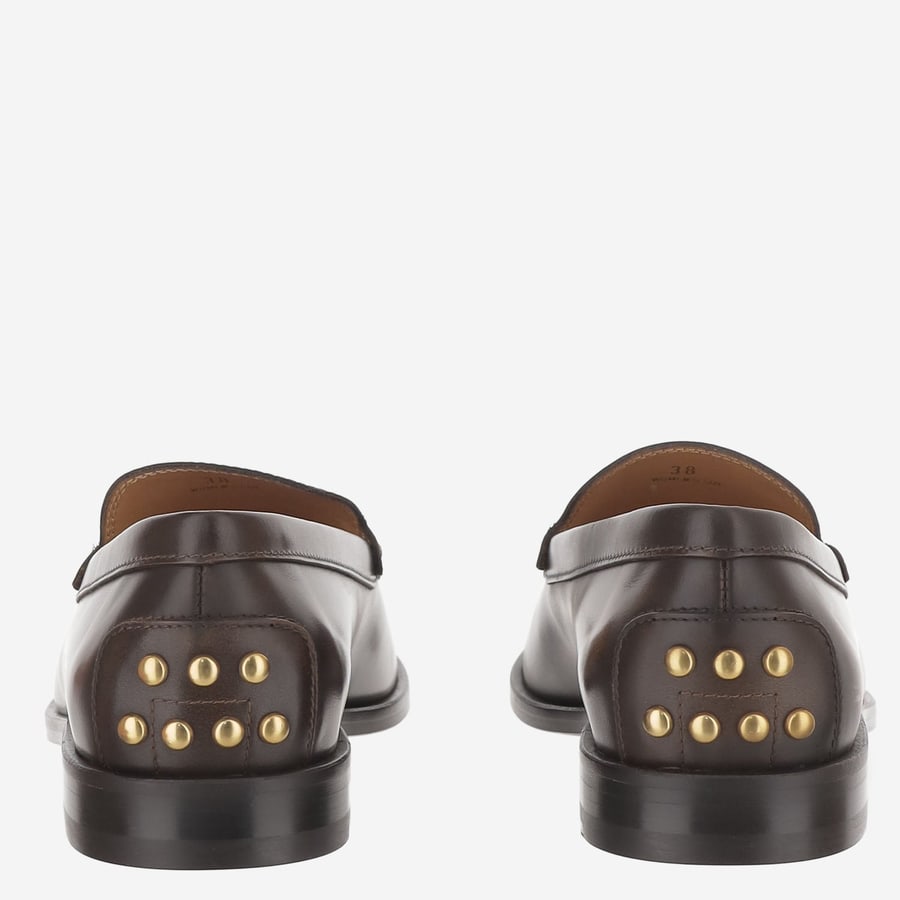 Tod's MOCASSINI IN PELLE CON CON BORCHIE POSTERIORI, view 4