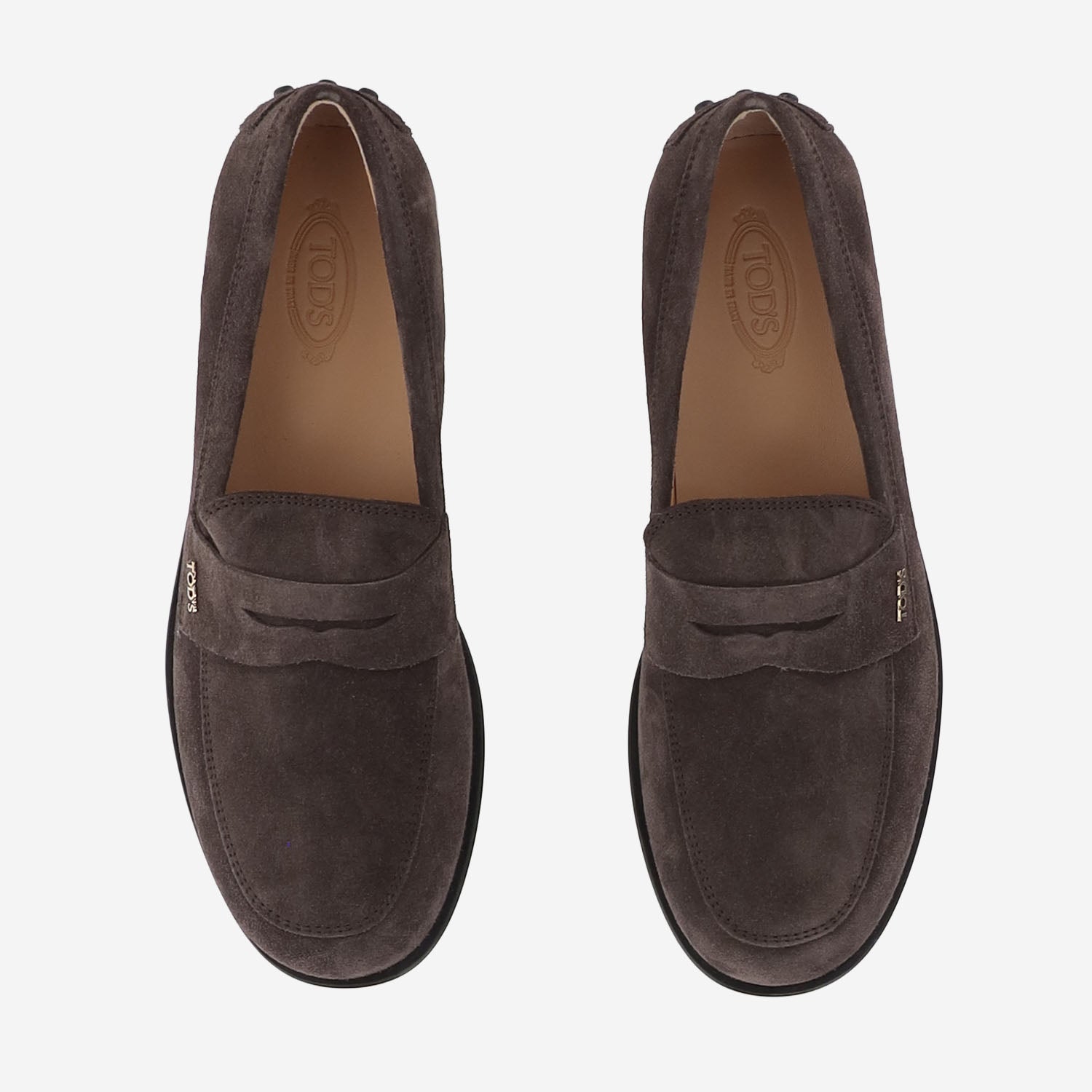 Tod's MOCASSINI IN SUEDE CON LOGO, view 2