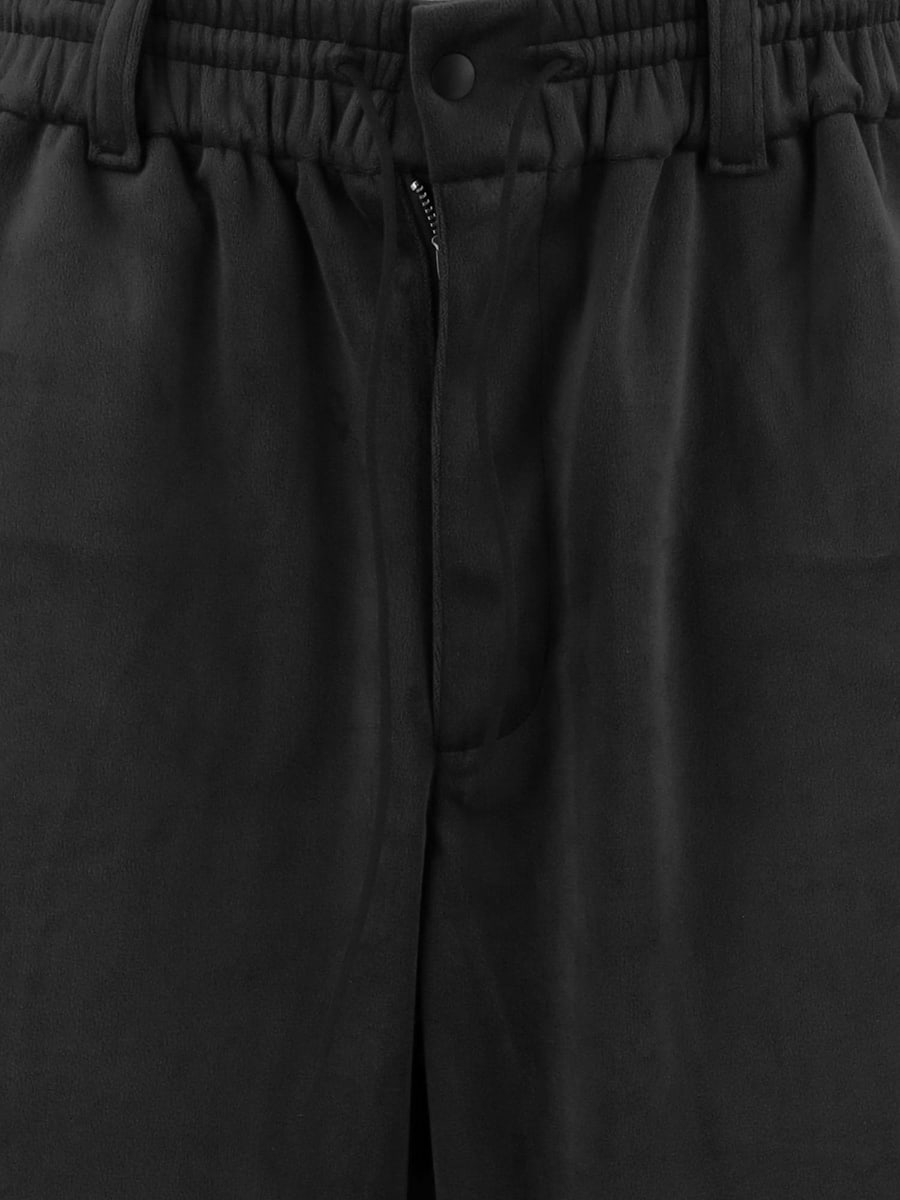 adidas Y-3 PANTALONI IN VELLUTO STRETCH CON LOGO, view 3