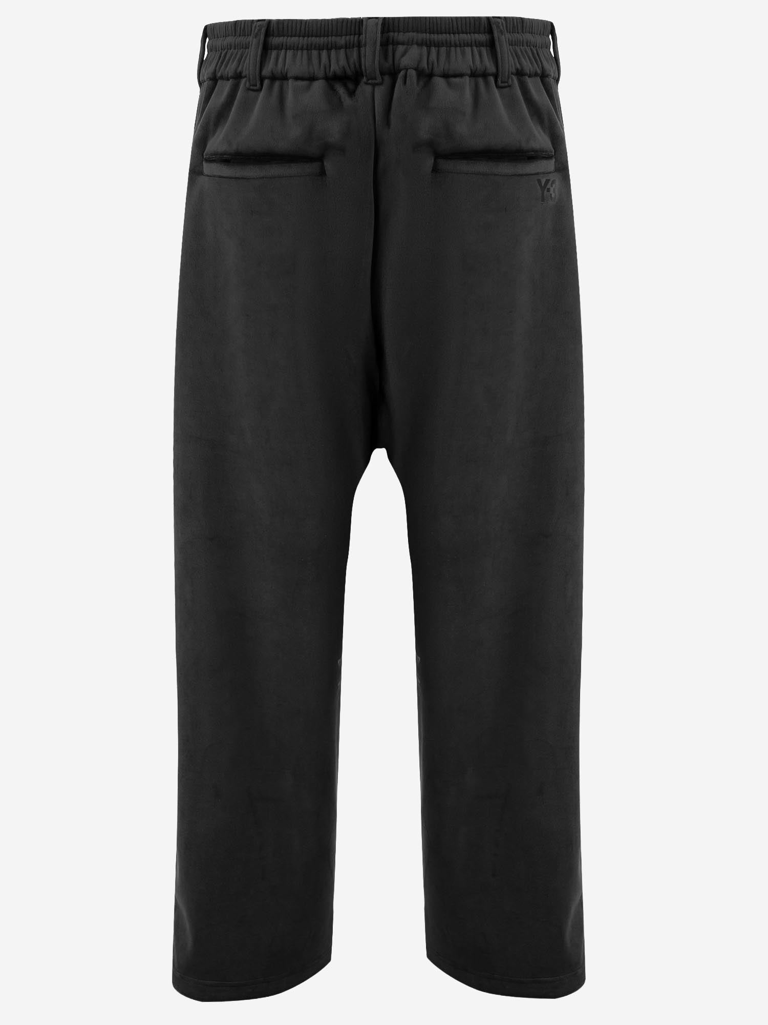 adidas Y-3 PANTALONI IN VELLUTO STRETCH CON LOGO, view 2