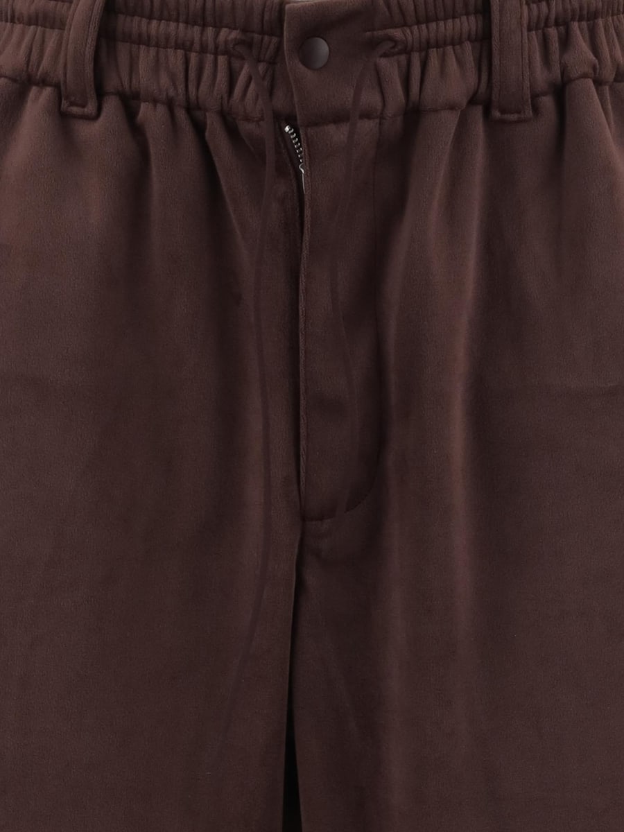 adidas Y-3 PANTALONI IN VELLUTO STRETCH CON LOGO, view 3