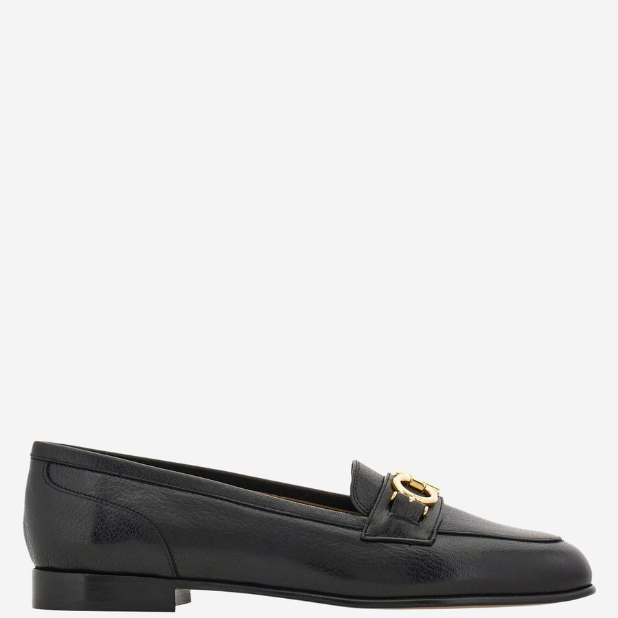 Ferragamo MOCASSINI GANCINI IN PELLE