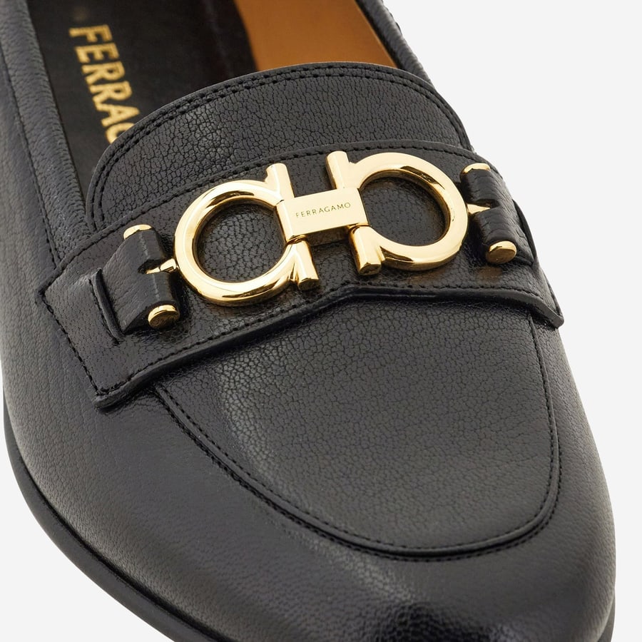 Ferragamo MOCASSINI GANCINI IN PELLE, view 5