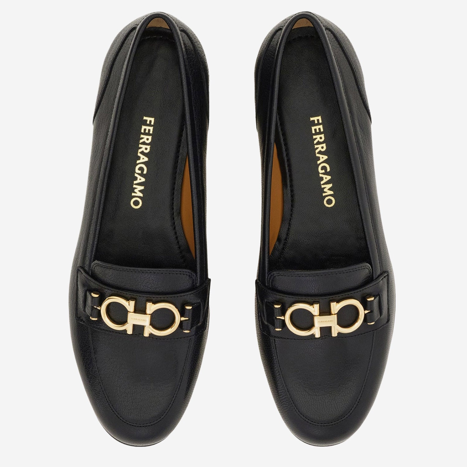 Ferragamo MOCASSINI GANCINI IN PELLE, view 2