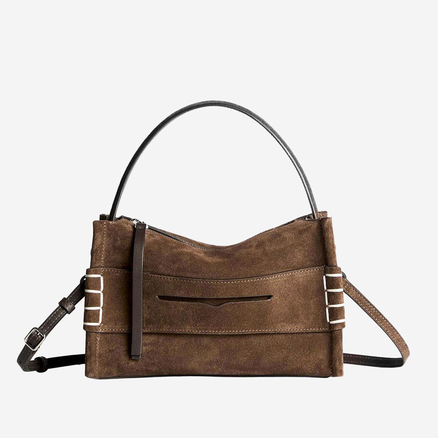 JW Anderson BORSA PICCOLA LOAFER IN PELLE SCAMOSCIATA CON LOGO