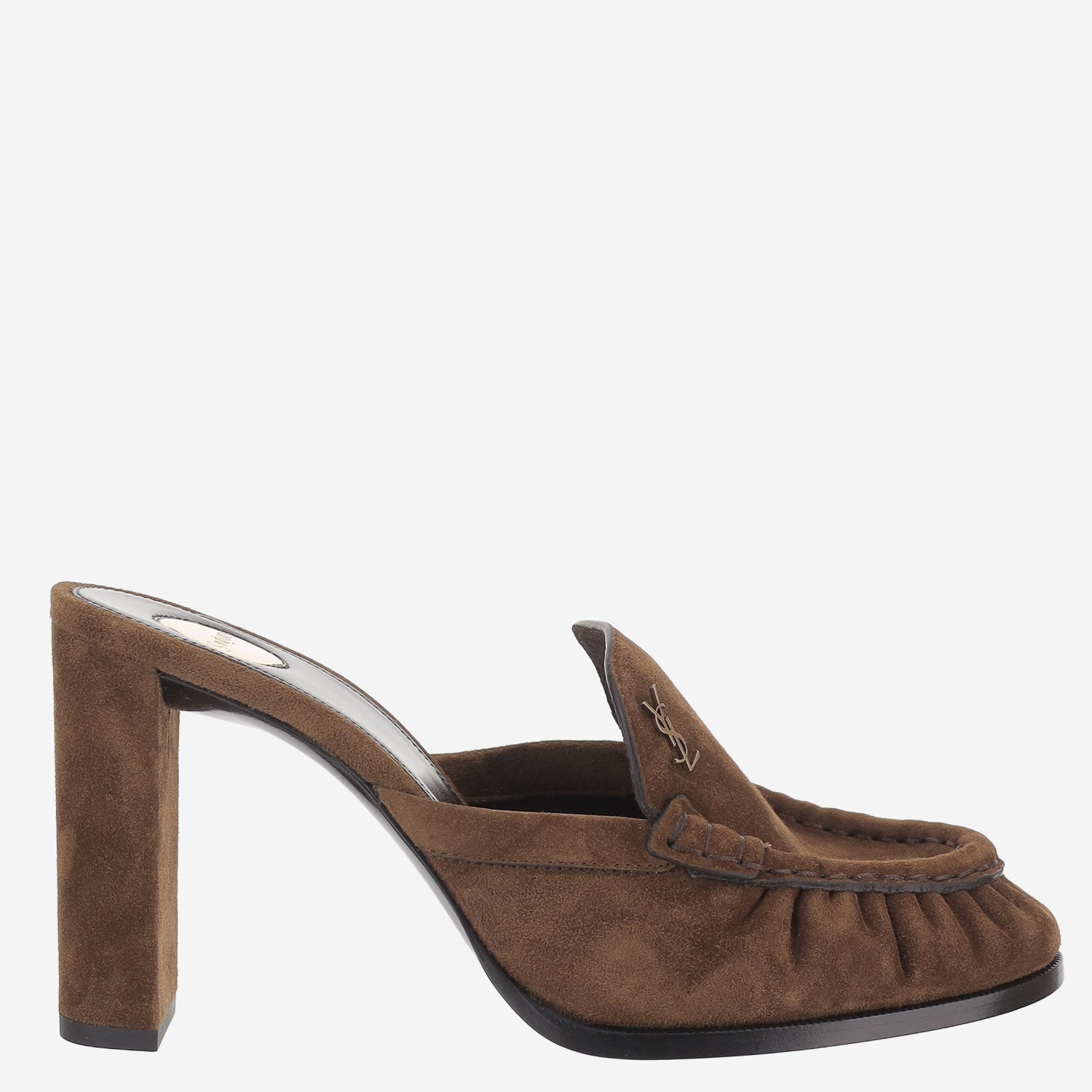 Saint Laurent Décolleté mocassino in suede con logo