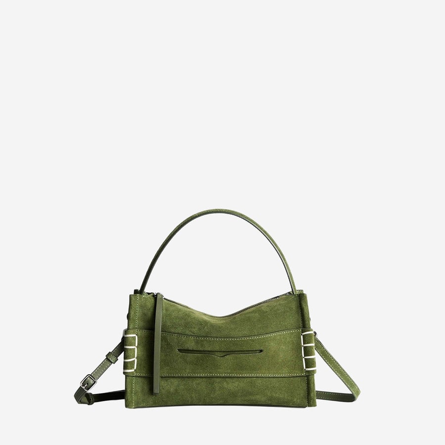 JW Anderson BORSA PICCOLA LOAFER IN PELLE SCAMOSCIATA CON LOGO