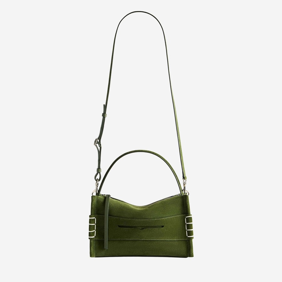 JW Anderson BORSA PICCOLA LOAFER IN PELLE SCAMOSCIATA CON LOGO, view 4