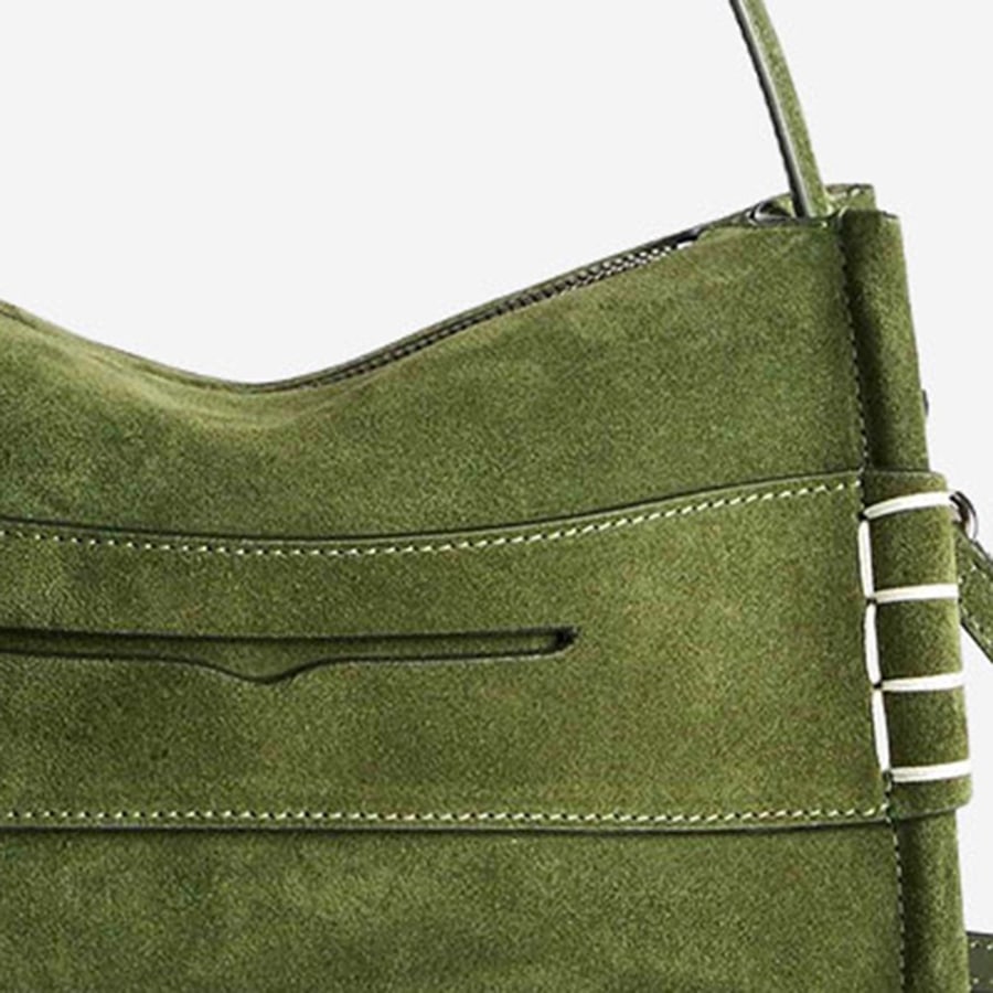 JW Anderson BORSA PICCOLA LOAFER IN PELLE SCAMOSCIATA CON LOGO, view 5