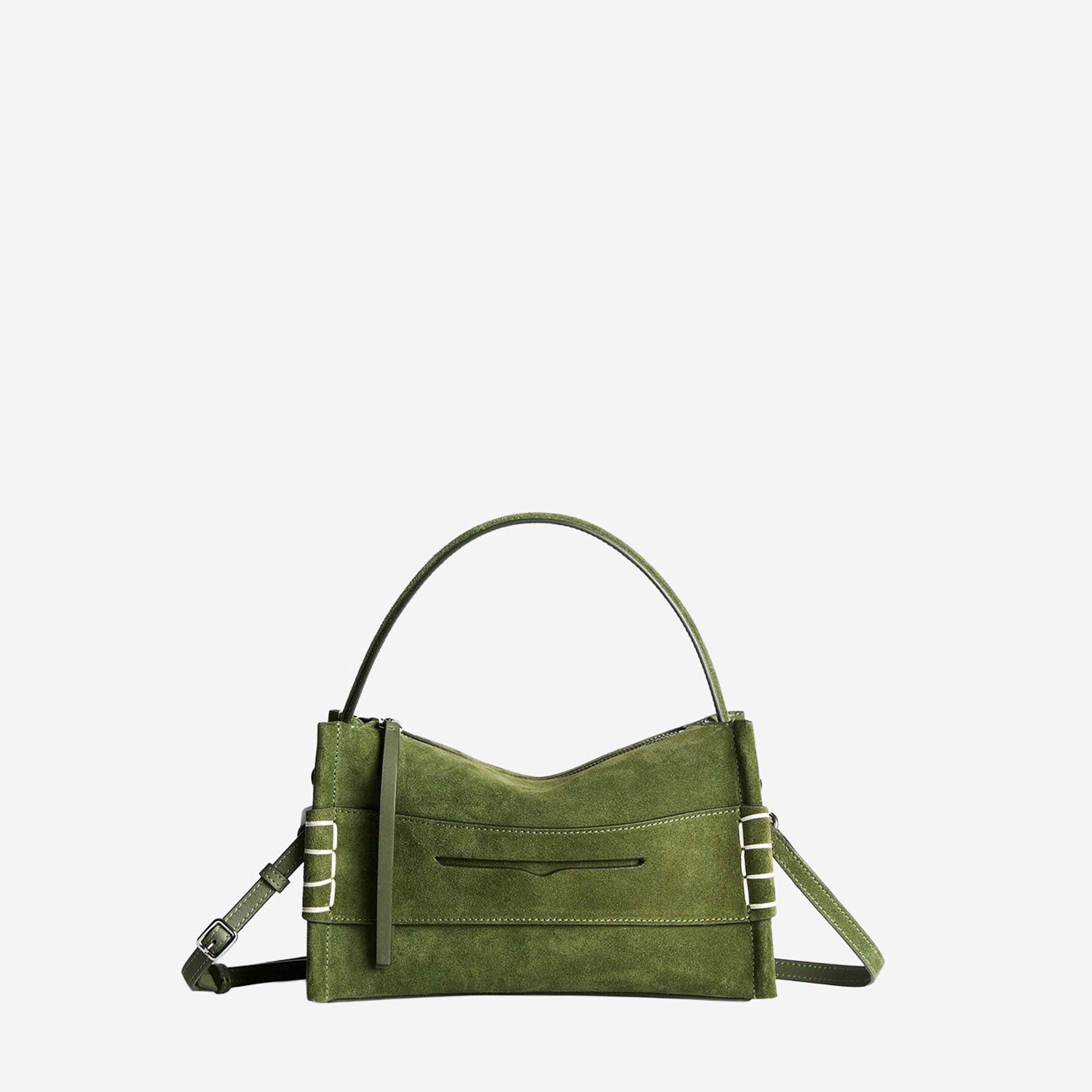 JW Anderson BORSA PICCOLA LOAFER IN PELLE SCAMOSCIATA CON LOGO