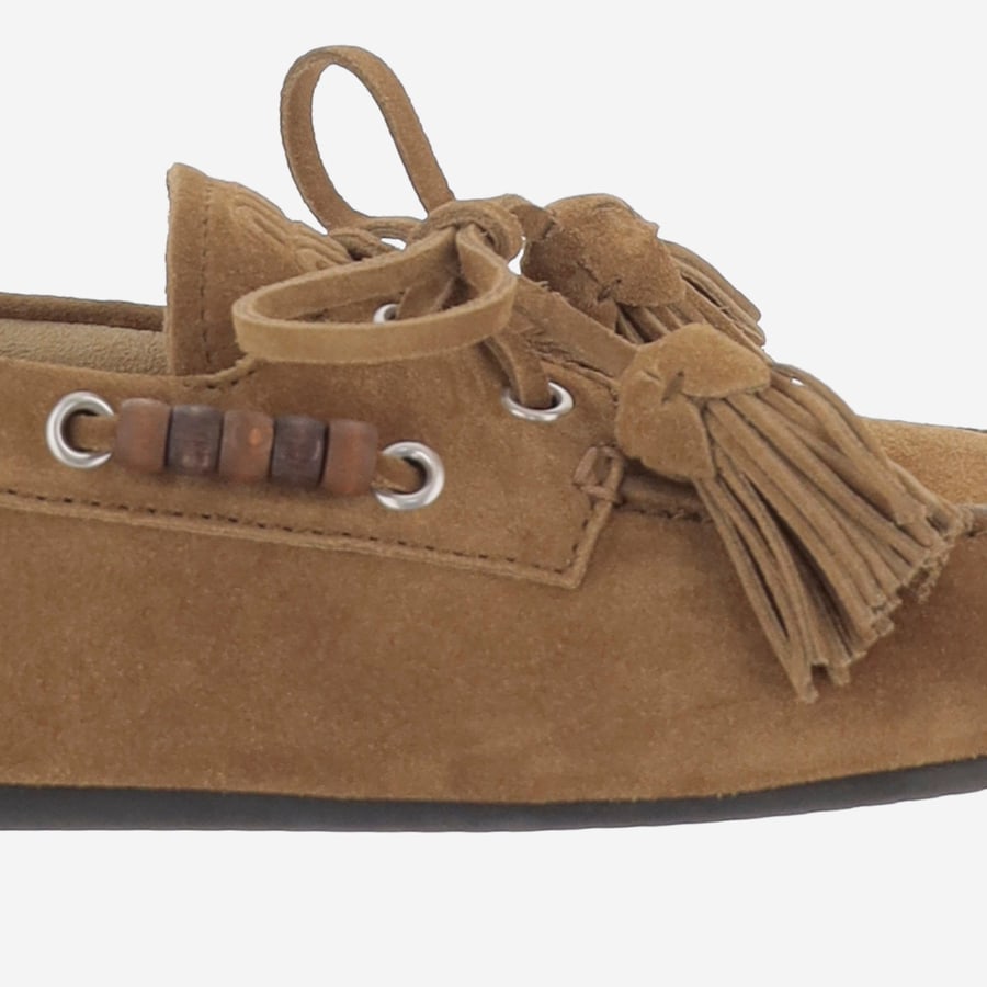 Miu Miu MOCASSINI STRINGATI "DECK" IN SUEDE, view 4