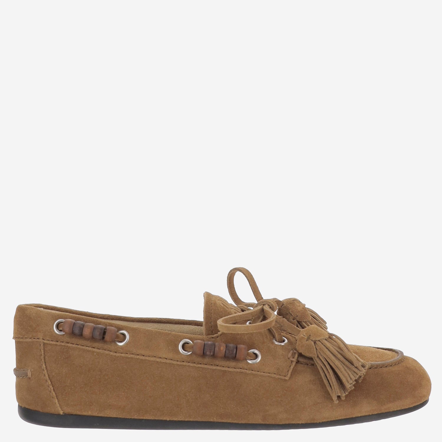 Miu Miu MOCASSINI STRINGATI "DECK" IN SUEDE