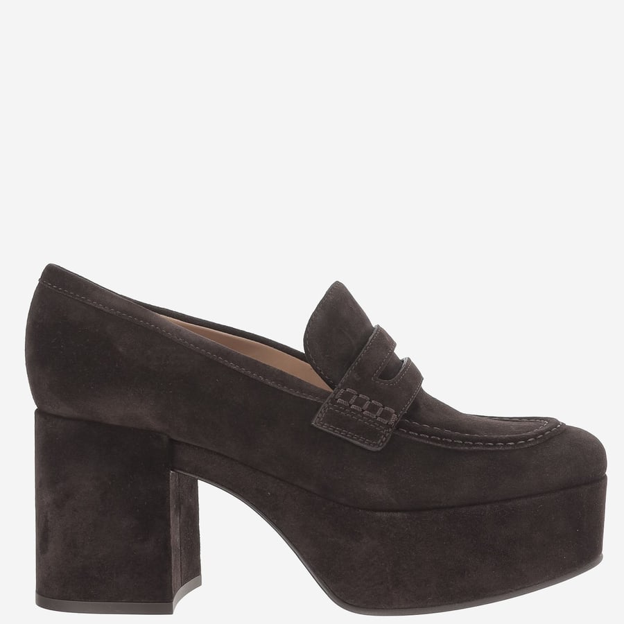 GIANVITO ROSSI MOCASSINI JENNA IN SUEDE