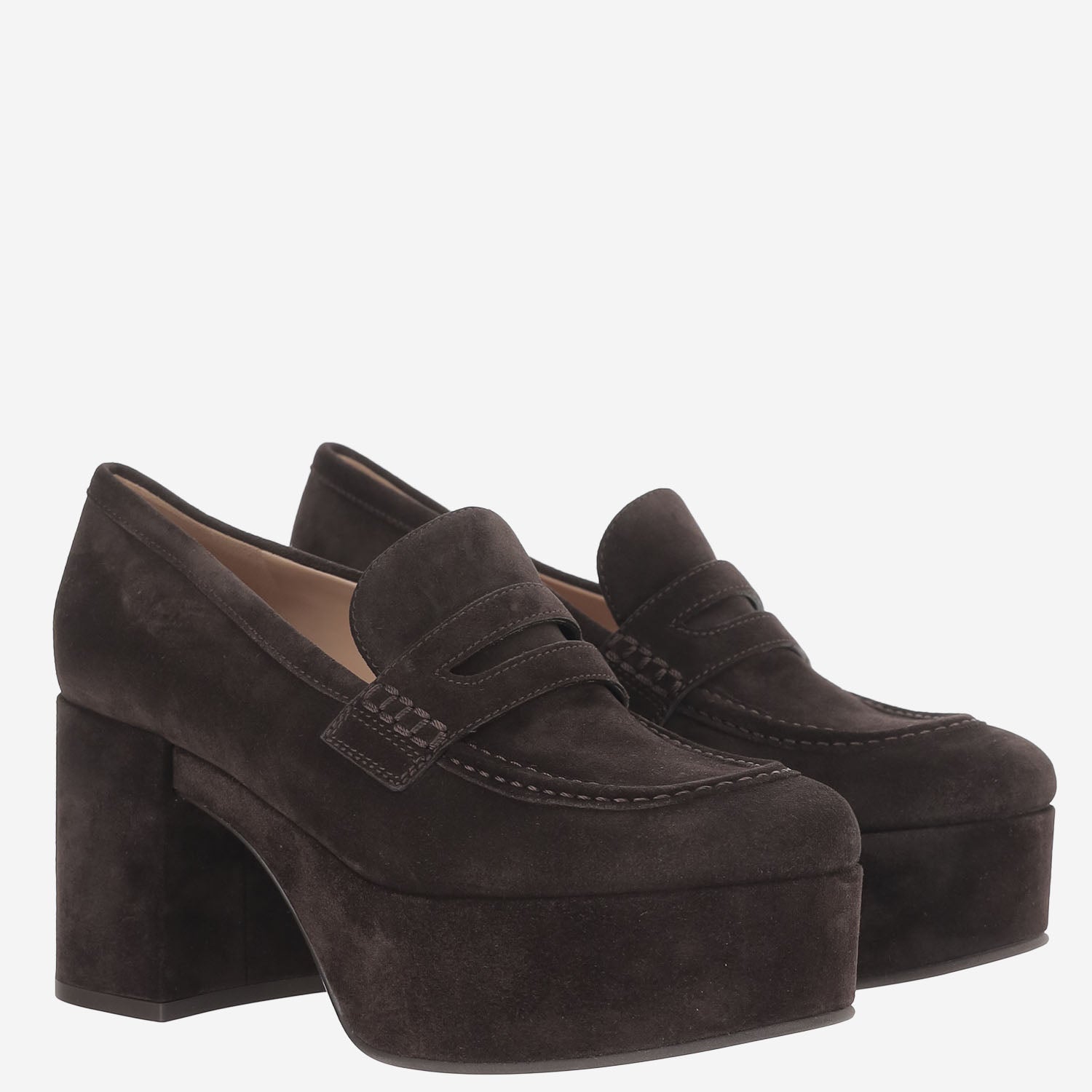 GIANVITO ROSSI MOCASSINI JENNA IN SUEDE, view 2