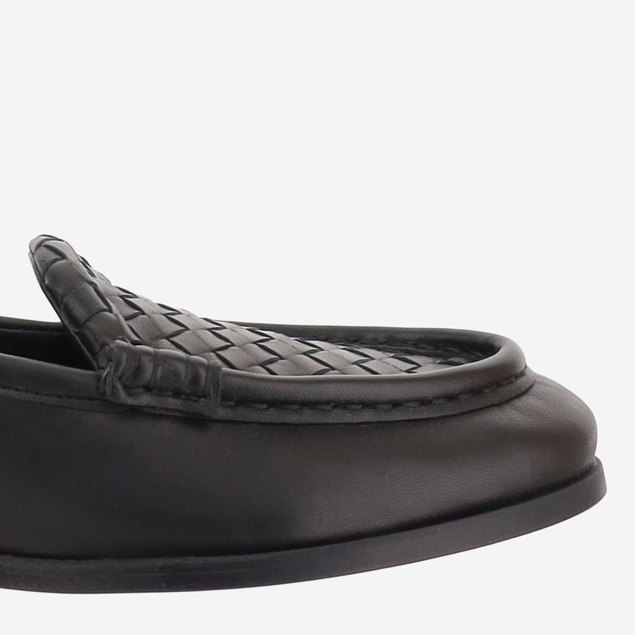 Bottega Veneta MOCASSINI IN NAPPA CON MOTIVO INTRECCIATO, view 5