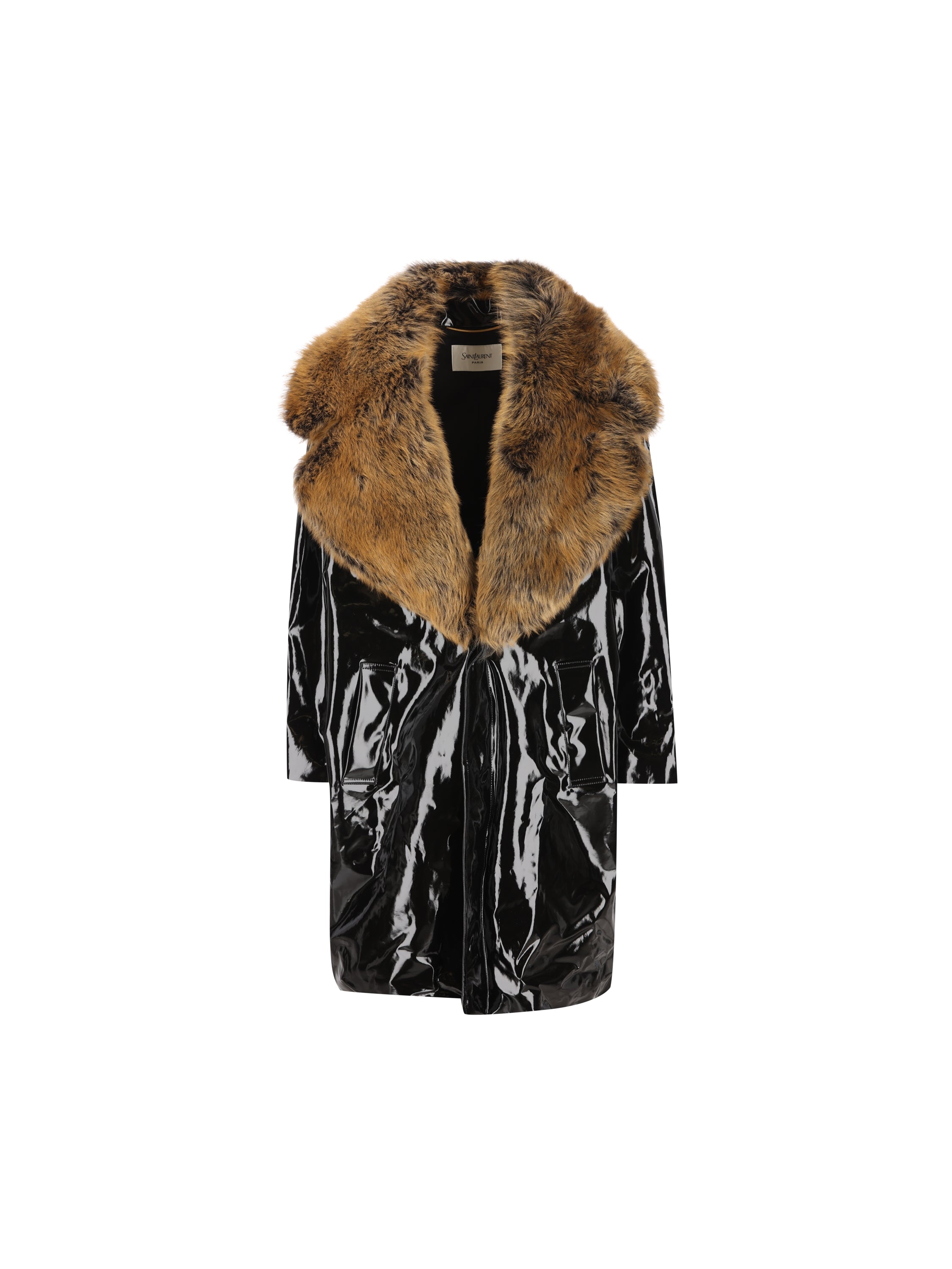 Saint Laurent Cappotto realizzato in tela verniciata.