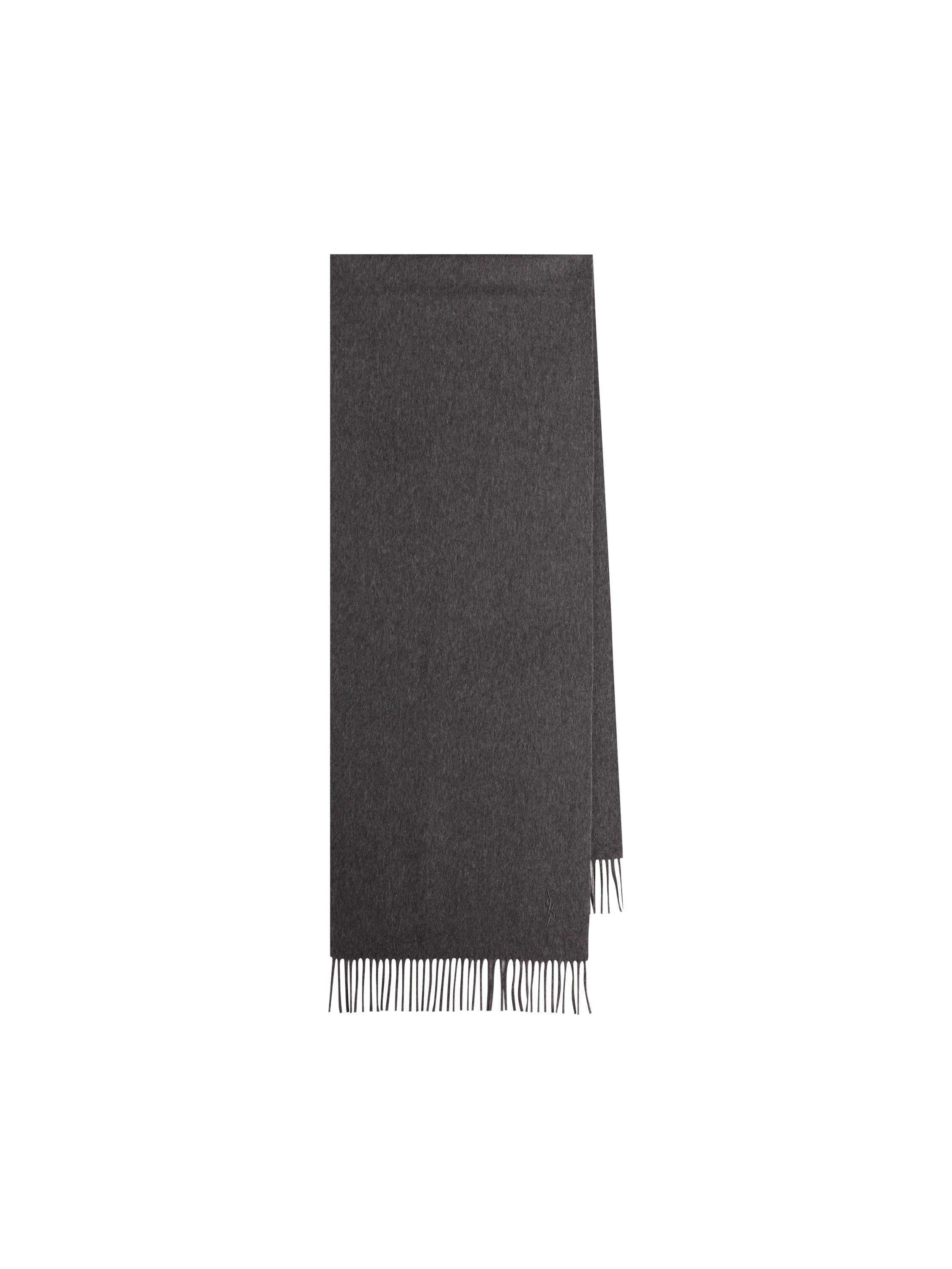 Saint Laurent Sciarpa in Cashmere Nera con Monogram YSL