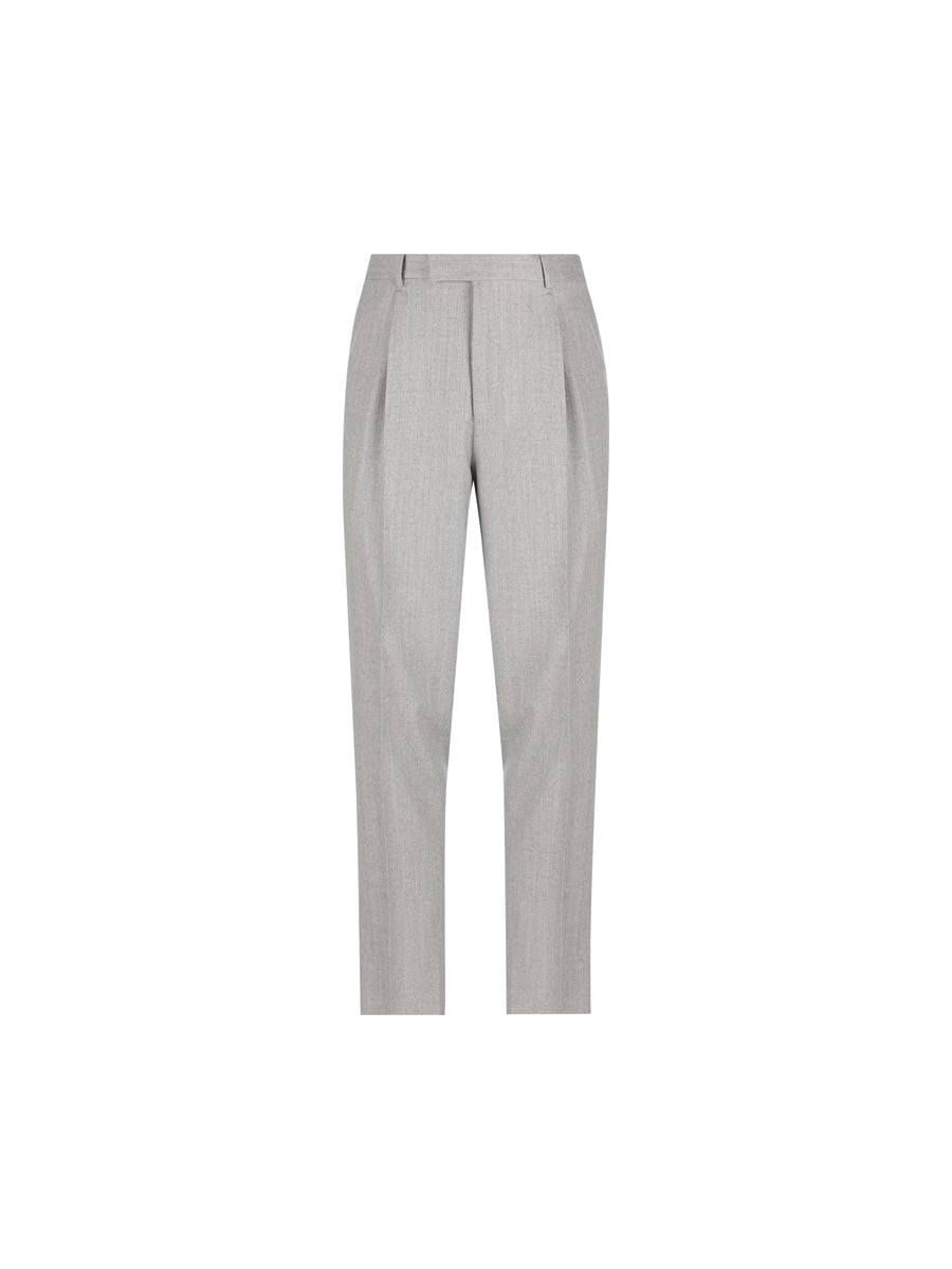 ZEGNA Pantaloni Sartoriali Pleated in Lana
