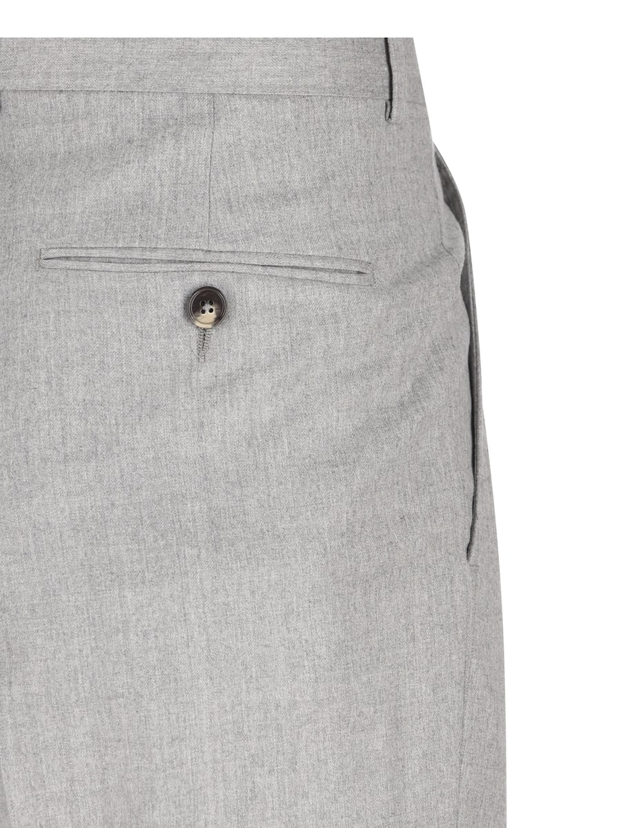 ZEGNA Pantaloni Sartoriali Pleated in Lana, view 4