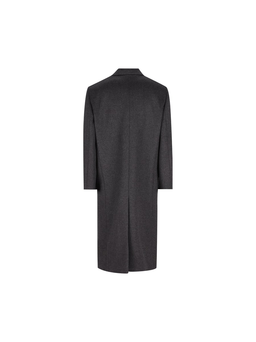 Saint Laurent Cappotto Doppiopetto in Feltro di Lana Pettinata Double-Face, view 2