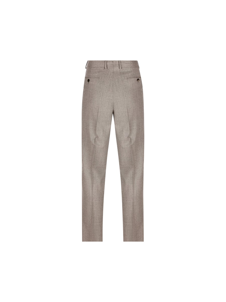 ZEGNA Pantaloni Sartoriali in Lana con Pince, view 2