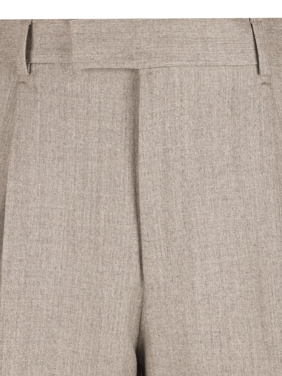 ZEGNA Pantaloni Sartoriali in Lana con Pince, view 3
