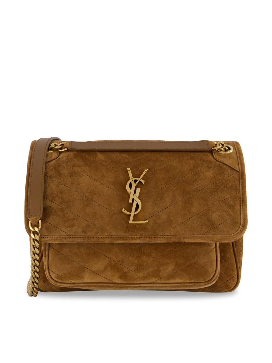 Saint Laurent Borsa realizzata in pelle scamosciata.