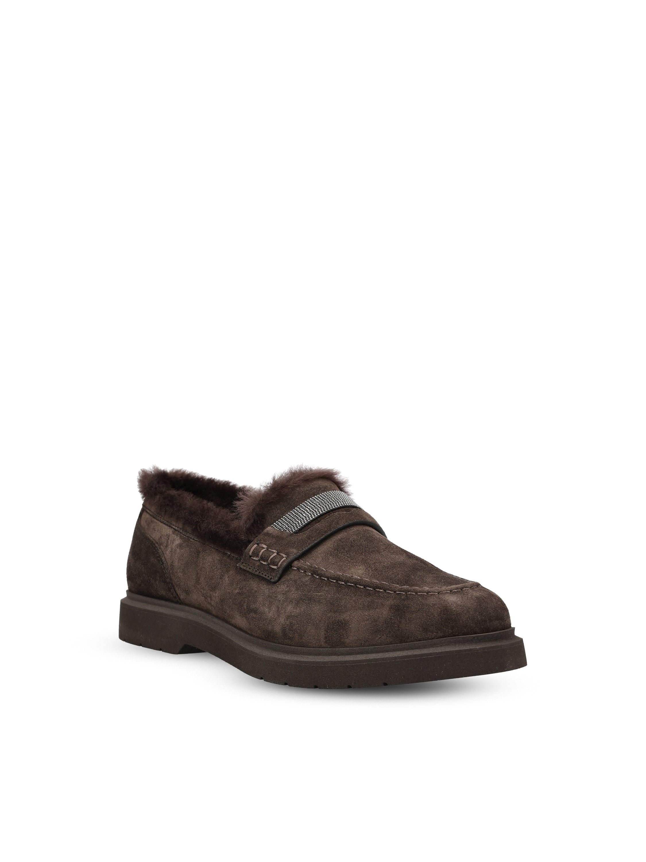Brunello Cucinelli Mocassini realizzati in camoscio., view 2