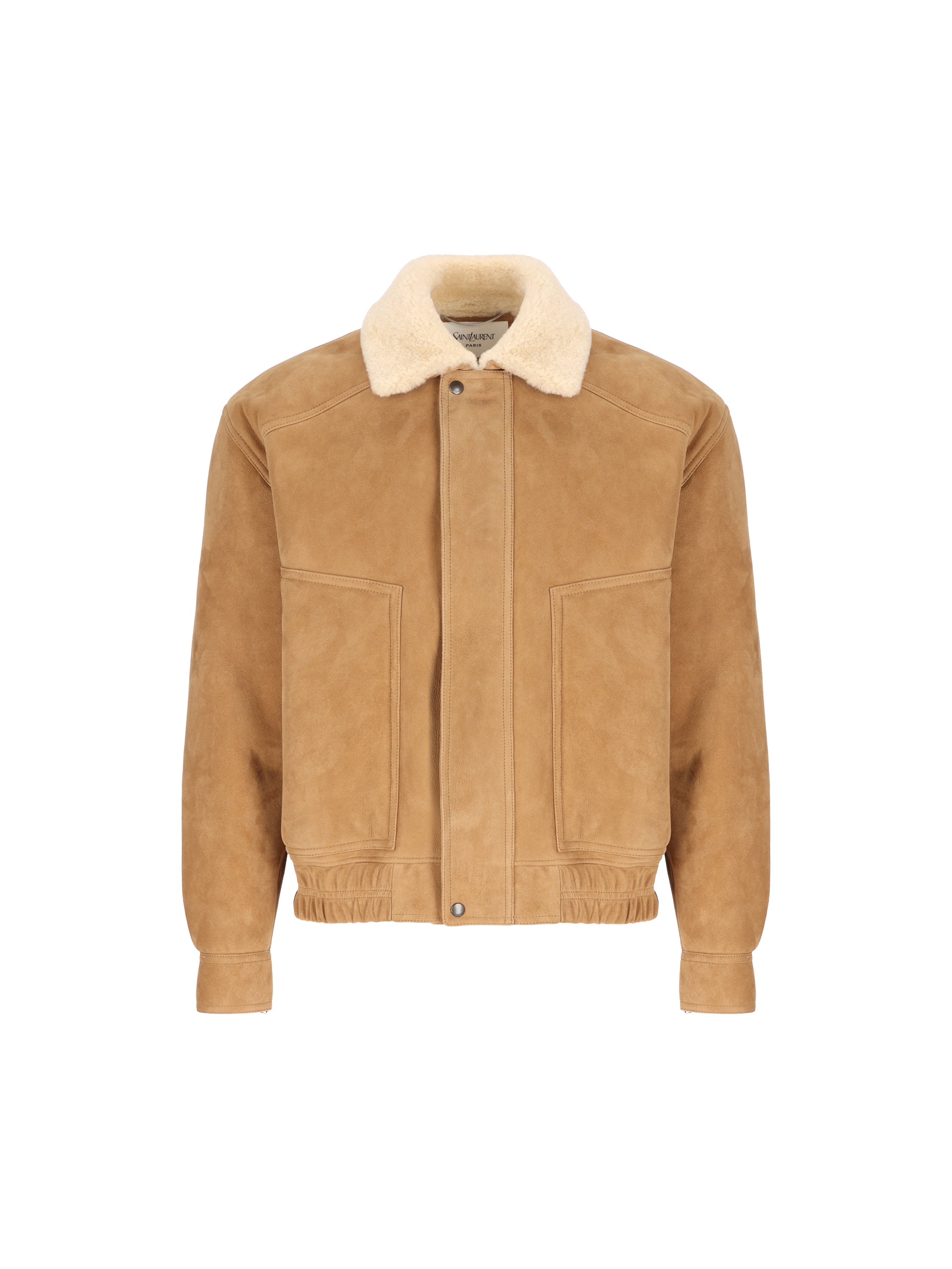 Saint Laurent Giacca Uomo in Shearling Beige